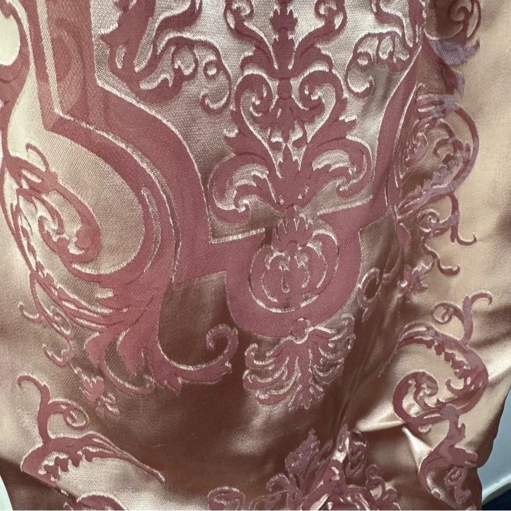 Wallace made in England Elegant Pink silk brocade scarf